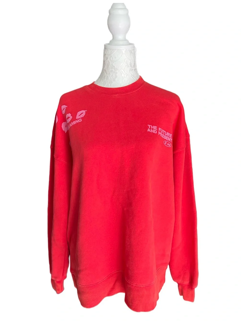 Wild Fable Keep Dreaming Graphic Sweatshirt Women’s XXS Red Fleece NWT Y2K - Picture 1 of 6